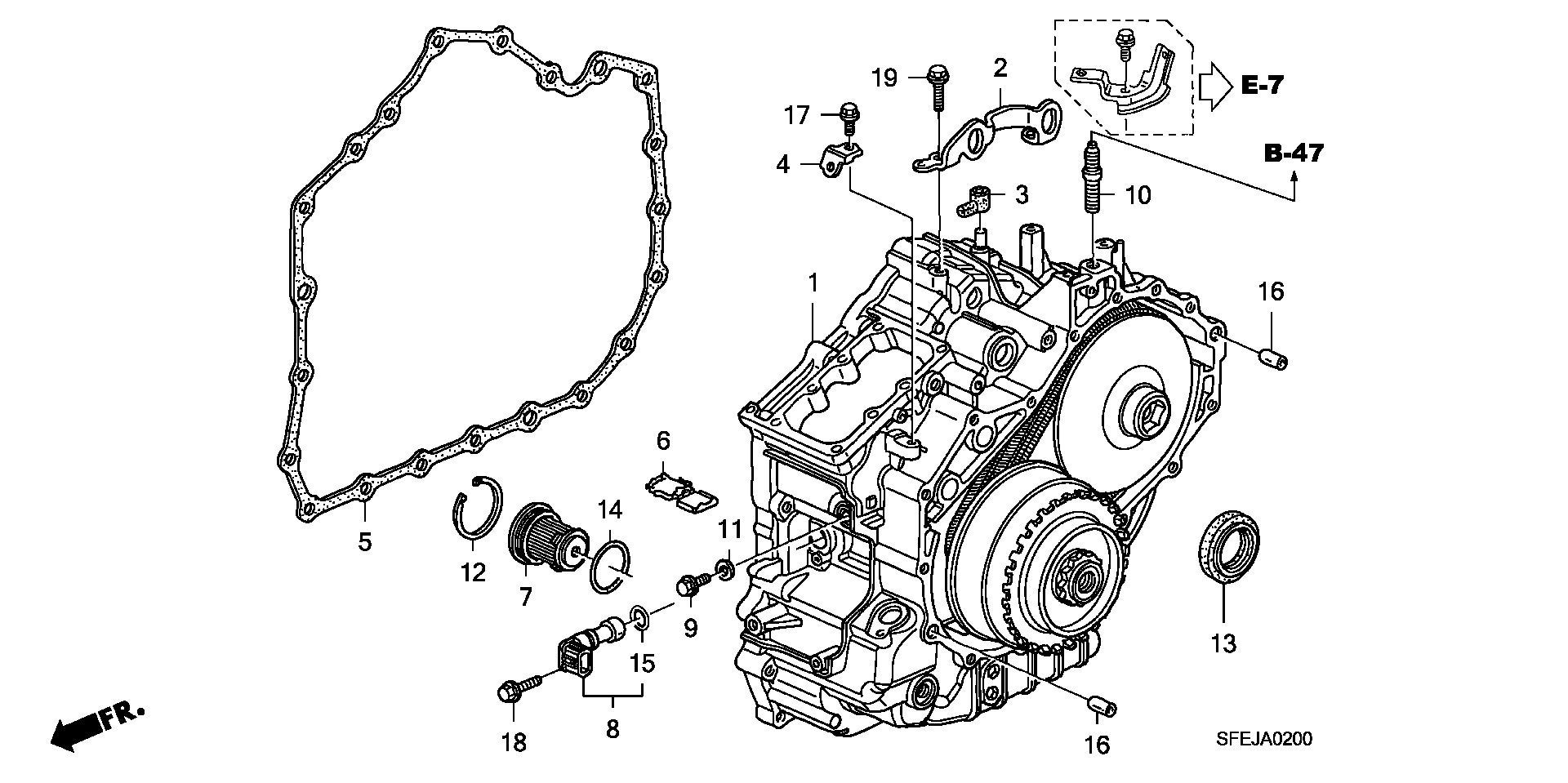 Демонтаж поддона моторного масла (R18A) на Honda Civic 8