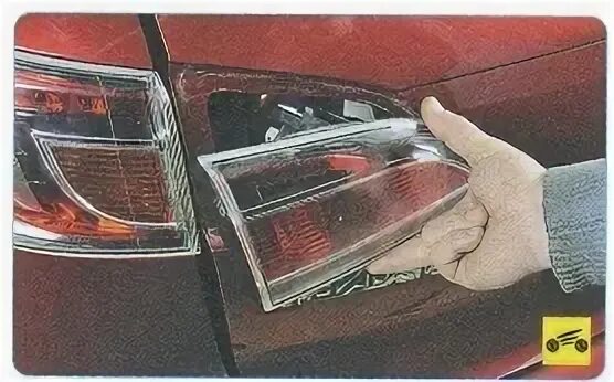 Демонтаж сегмента заднего фонаря, расположенного на крышке багажника Mazda 6 II фото