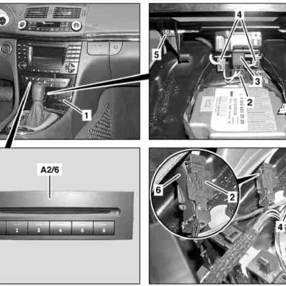 Как снять CD-чейнджер на Mercedes-Benz S-klasse (W221)? фото
